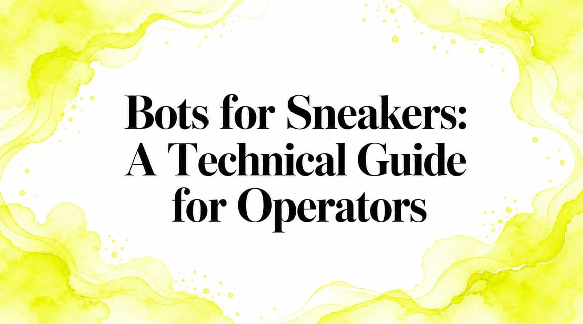 Bots for Sneakers: A Technical Guide for Operators