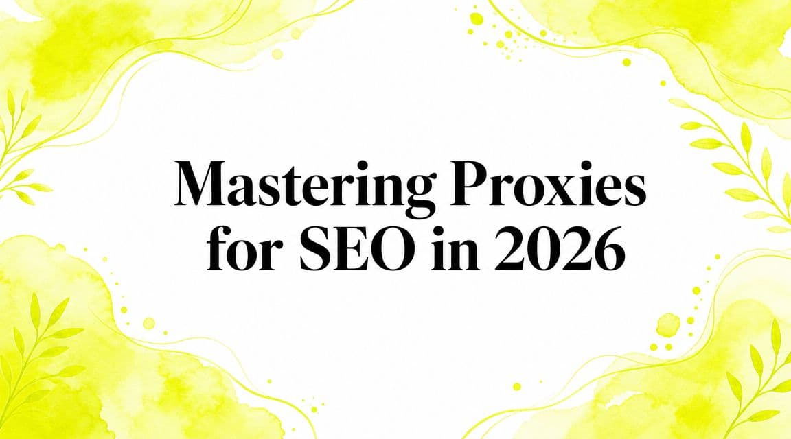 Mastering Proxies for SEO in 2026