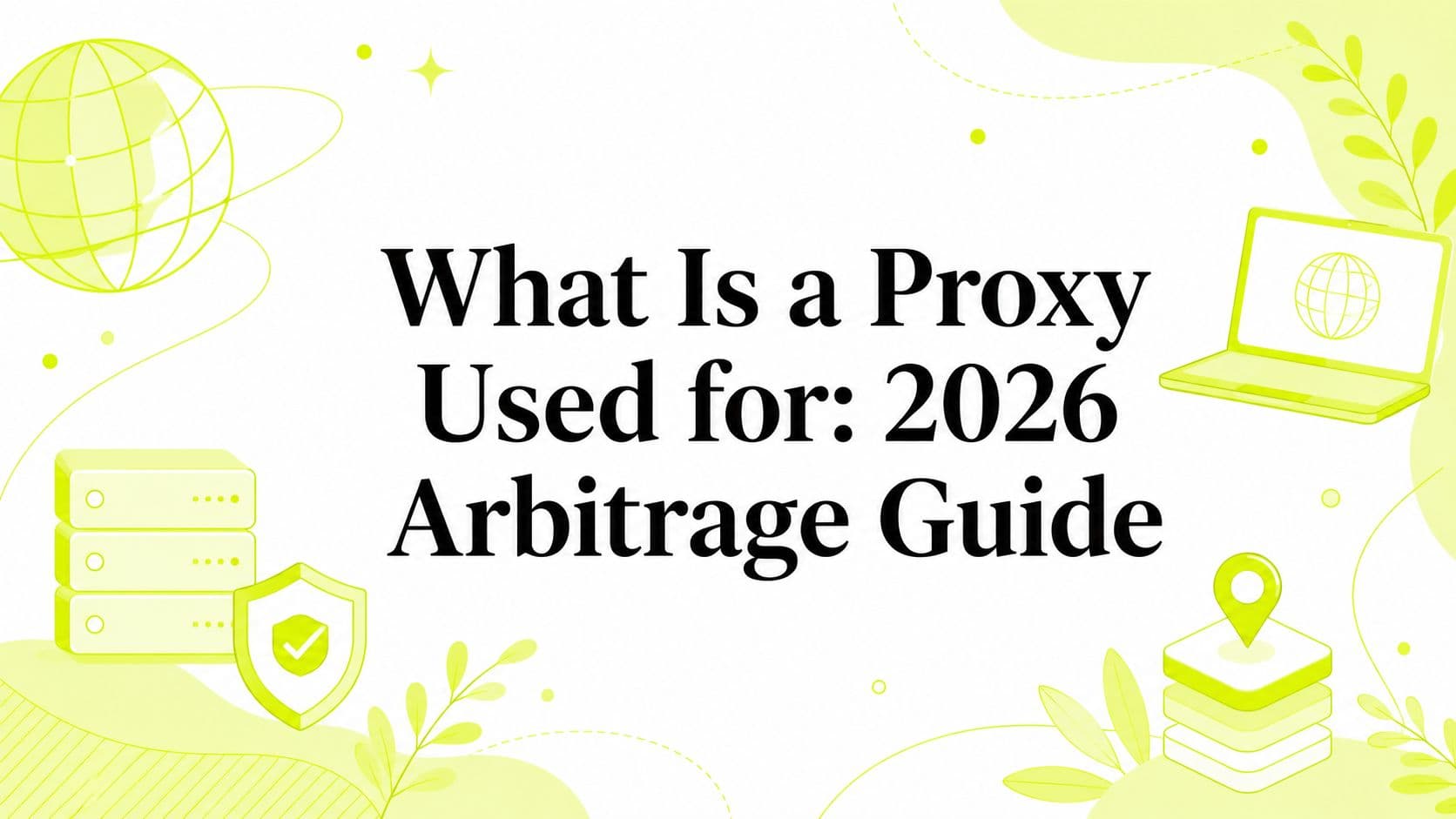 What Is a Proxy Used for: 2026 Arbitrage Guide